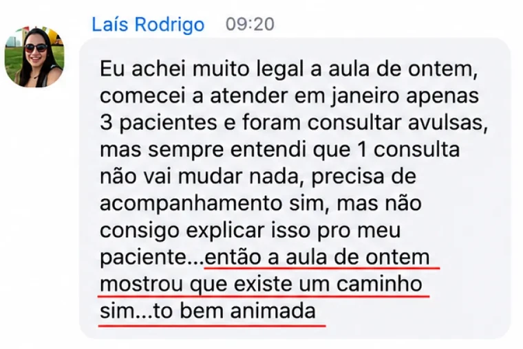Depoimento de participante da imersão