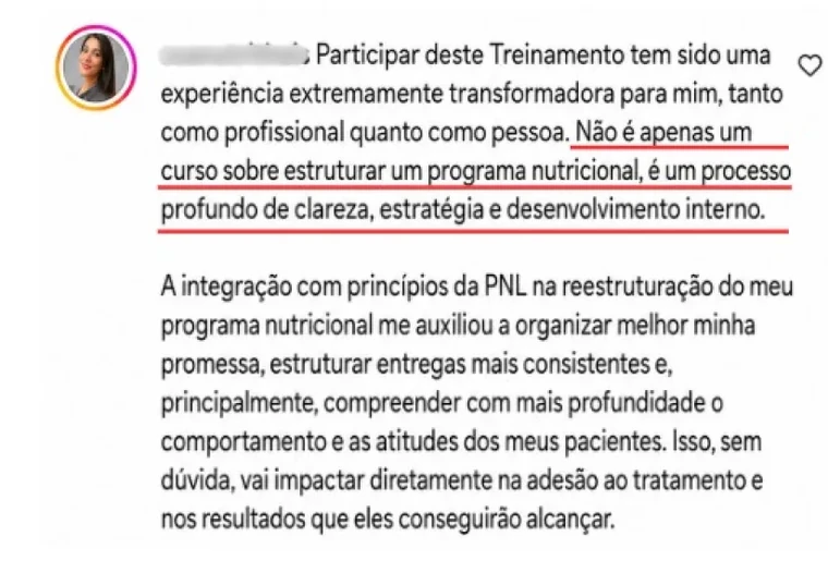 Depoimento de participante da imersão