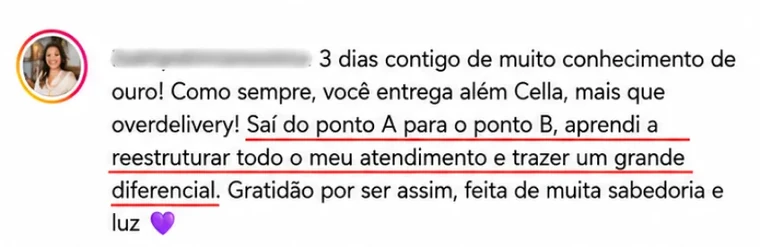 Depoimento de participante da imersão