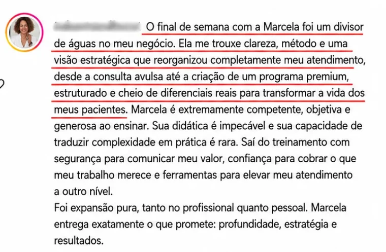 Depoimento de participante da imersão